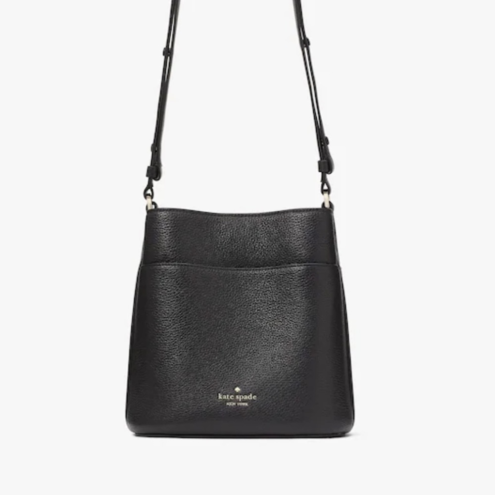 Kate Spade Leila Small Bucket Bag
COLOR:
Black 
NWT